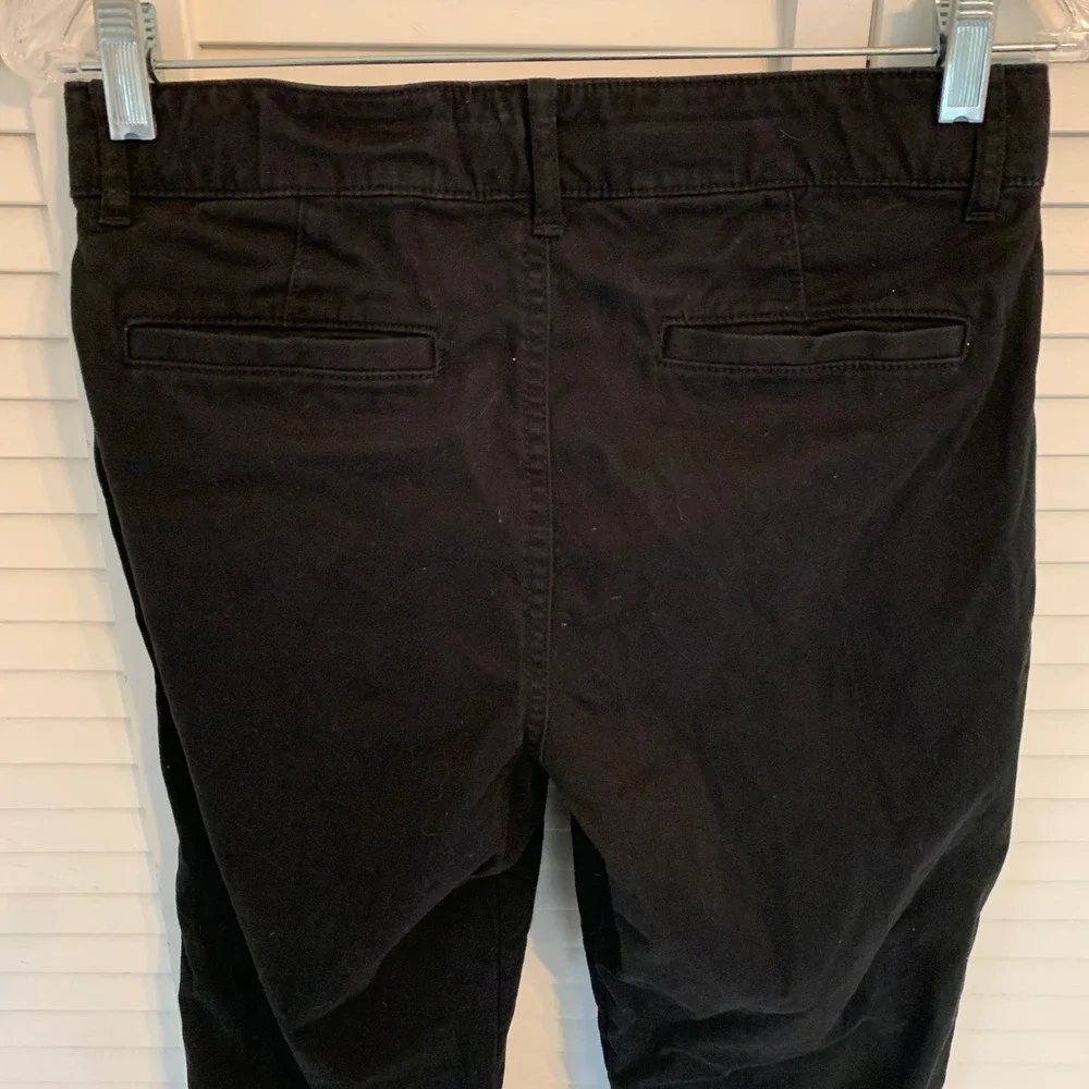 Crewcuts Relaxed Fit Black Chino Pants Kids Boys Size 14 Cotton Adjustable Waist